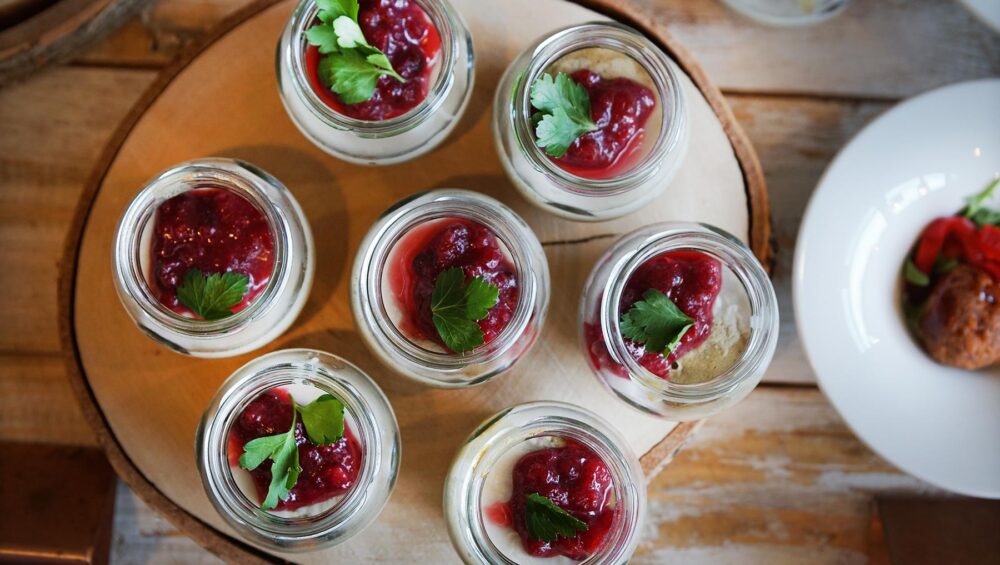 ovocná panna cotta ve skleničkách